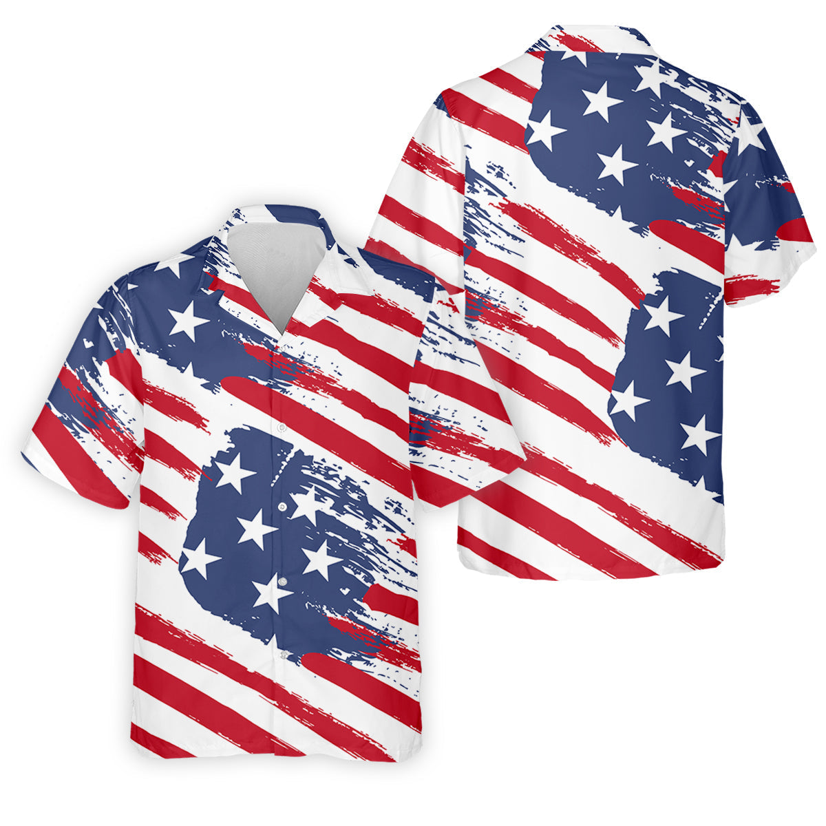 Distressed America Flag Pattern Golf Tops For Men, 250th Anniversary Golf Shirts For Men, Polo ShirtFor Men
