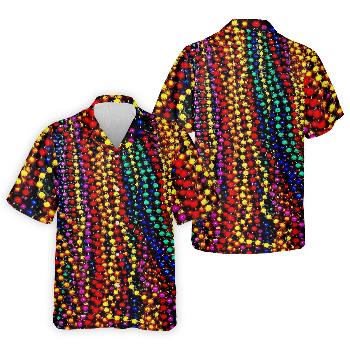 Colorful Beads Mardi Gras Golf Shirt, Golf Tops For Men, Polo ShirtFor Men, Golf Shirts For Men
