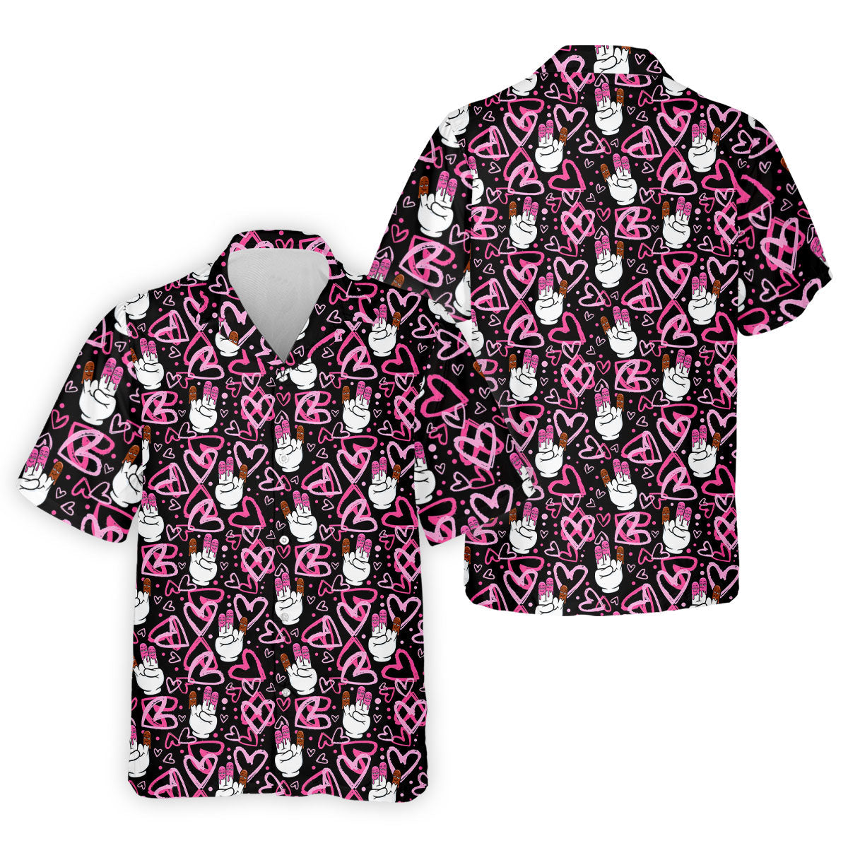 Chocolate Fingers Adult Humor Heart Pattern Fun Golf Shirts For Men, Valentines Golf Gift, Polo ShirtFor Men