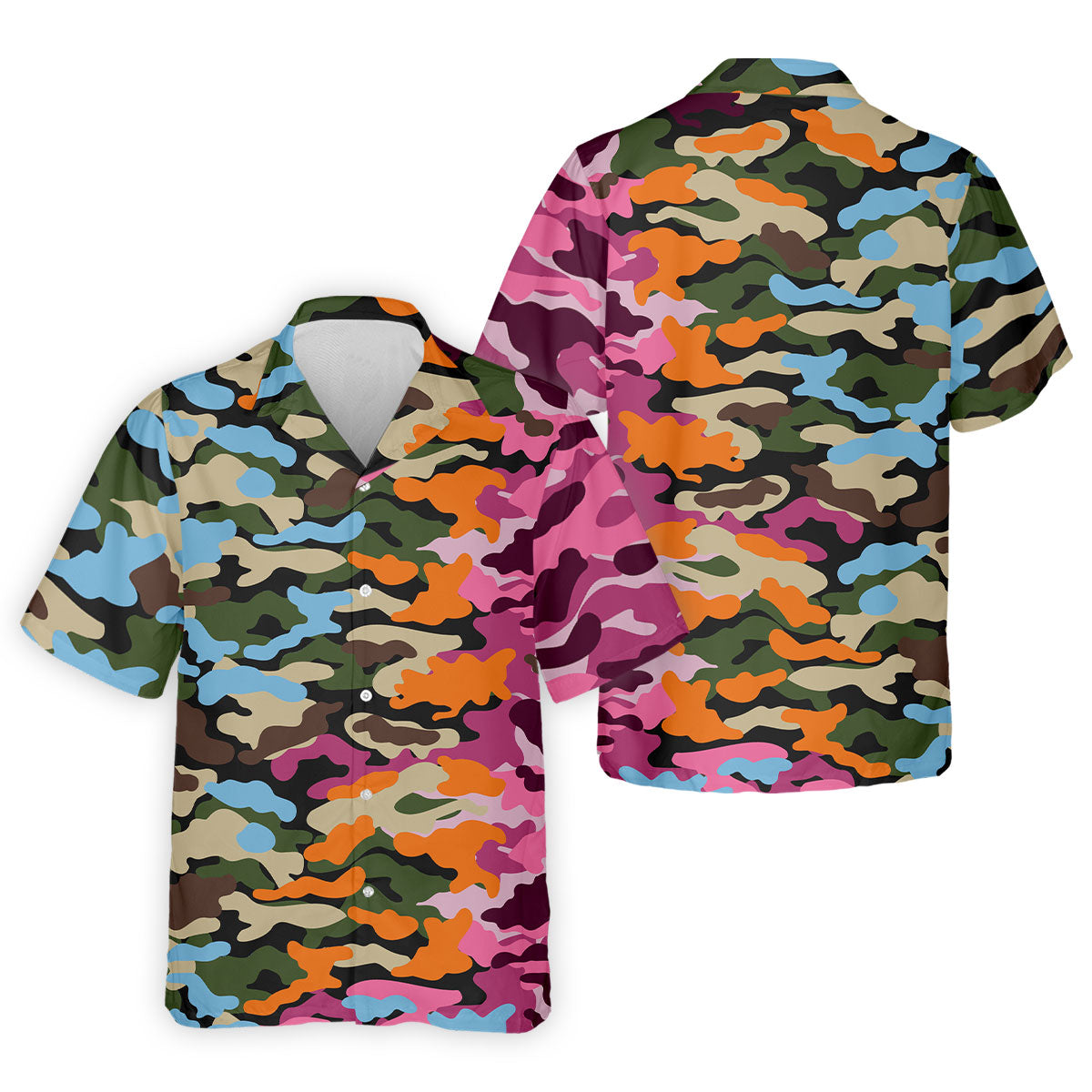 Rainbow Camouflage Golf Tops For Men, Cool Golf Outfit, Polo Shirtor Men, Golf Shirts For Men