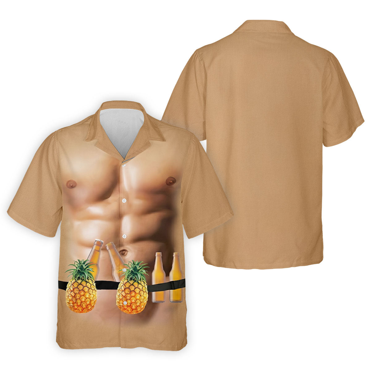 Funny Muscle Man Pineapple Beer Hawaiian Golf Shirt, Polo Shirtor Men, Golfing Apparel