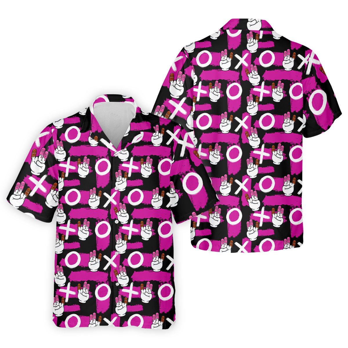 Chocolate Fingers Adult Humor XOXO Black Purple Fun Golf Shirts For Men, Valentines Golf Gift, Polo ShirtFor Men