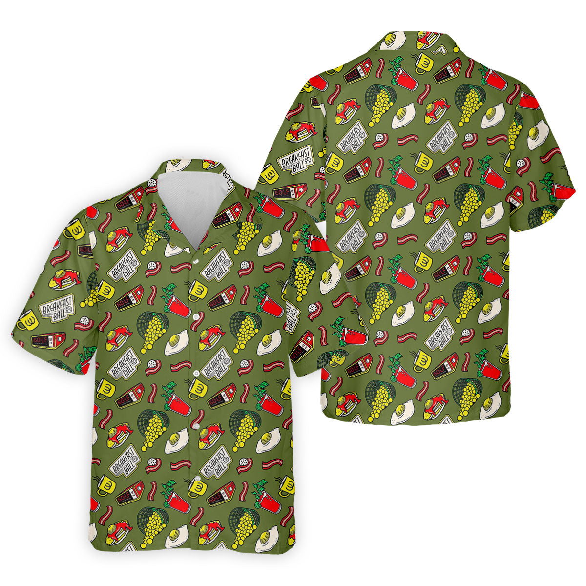 Breakfast Balls Golf Tops For Men, Men's Funny Golf Shirts, Golf Shirts For Men, Polo Shirtor Men
