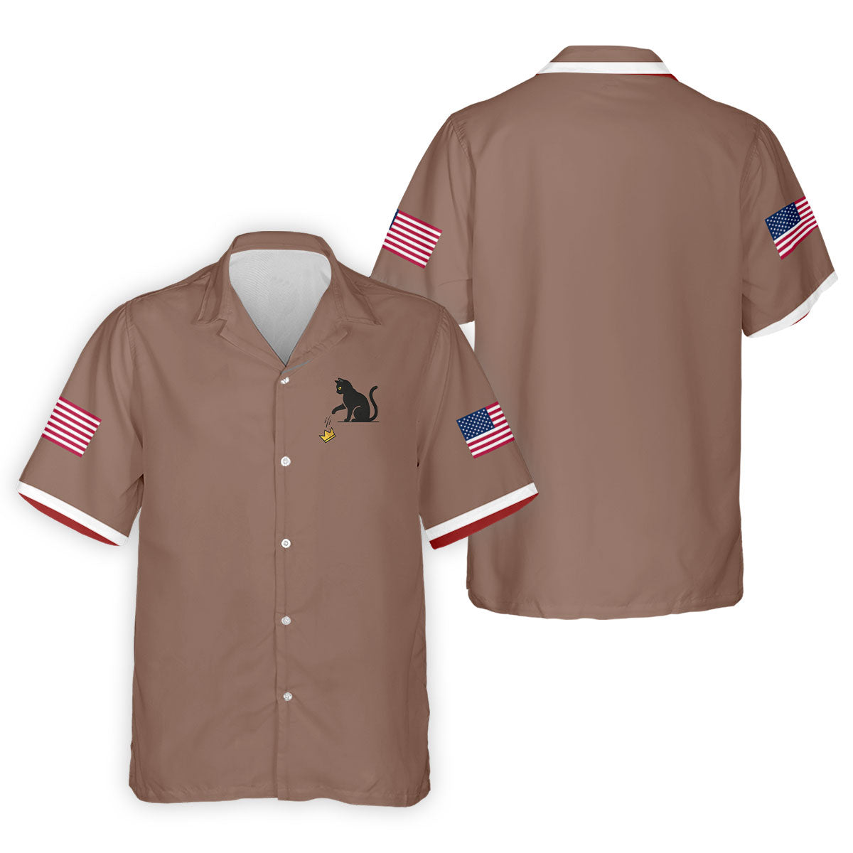 No King Naughty Cat 250 Years Patriotic Golf Shirt, Golf Shirts For Men, 4th Of July Golf Shirt