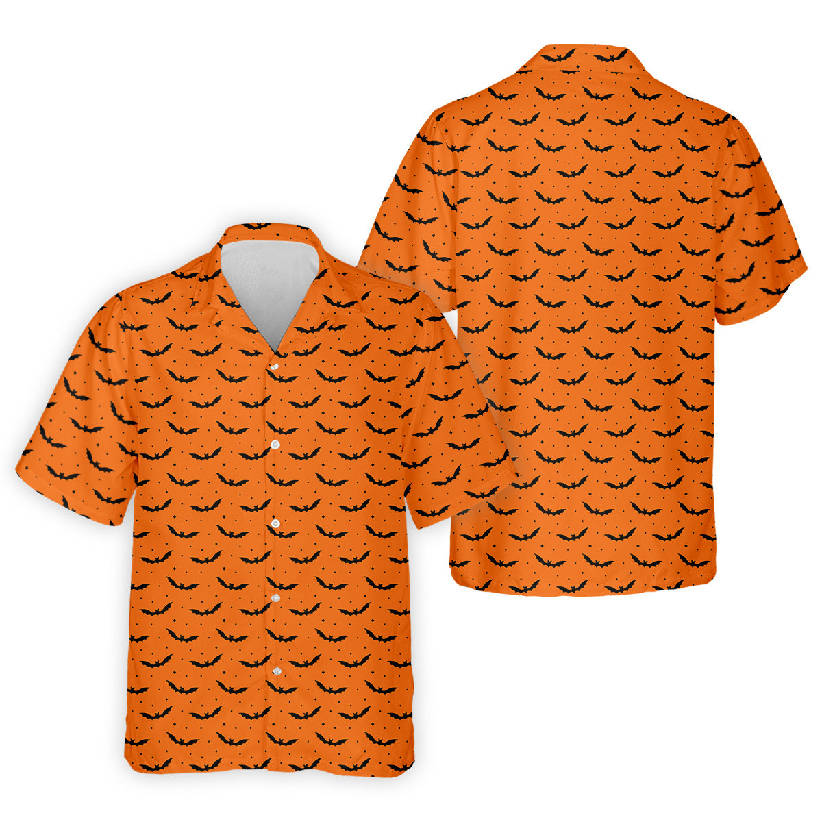 Spooky Bats Orange Halloween Golf Shirt, Polo ShirtFor Men, Golf Gift For Men, Golfing Apparel