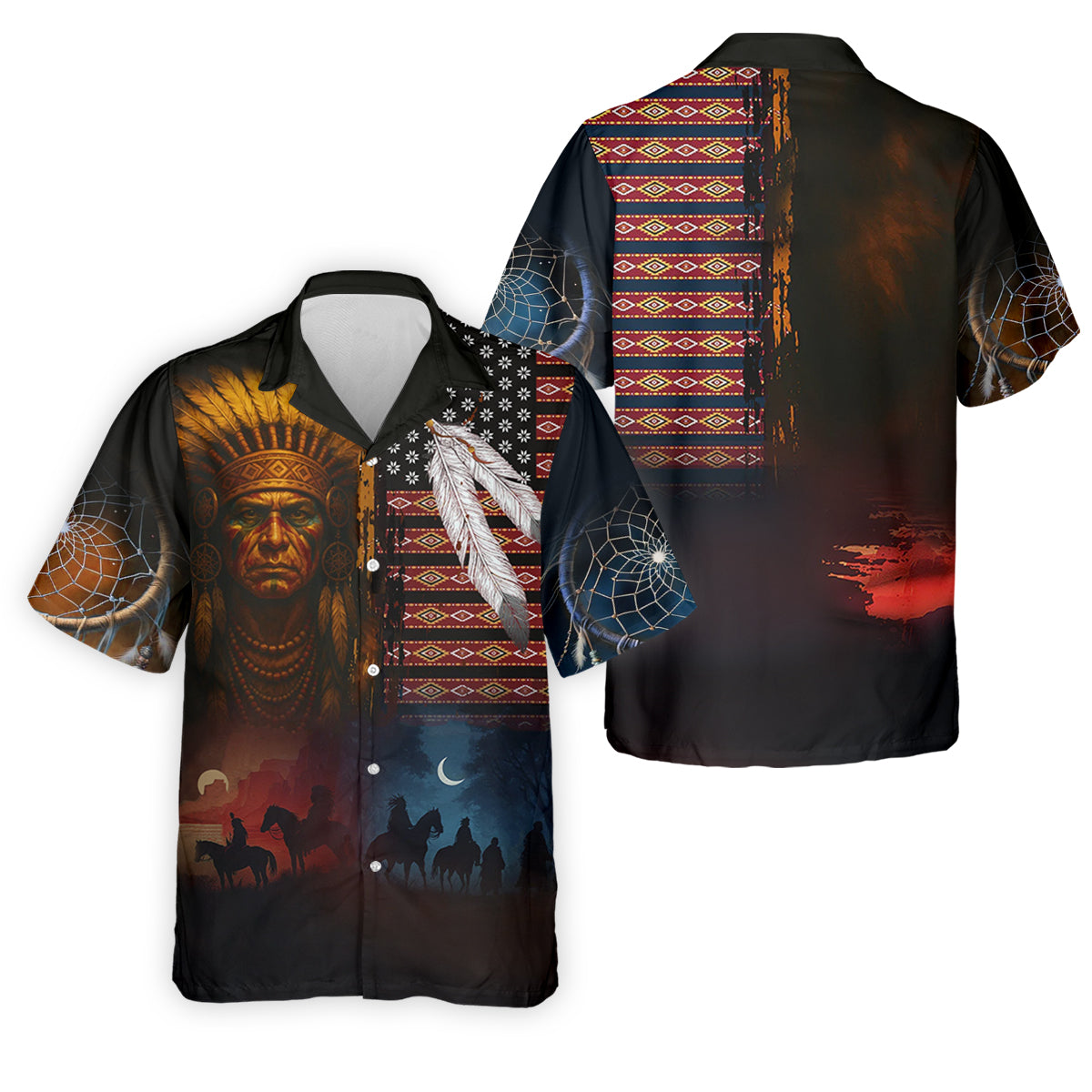 Native Heritage Red & Blue Golf Tops For Men, Native American Ancestry Polo Shirtor Men, Indigenous Peoples Month