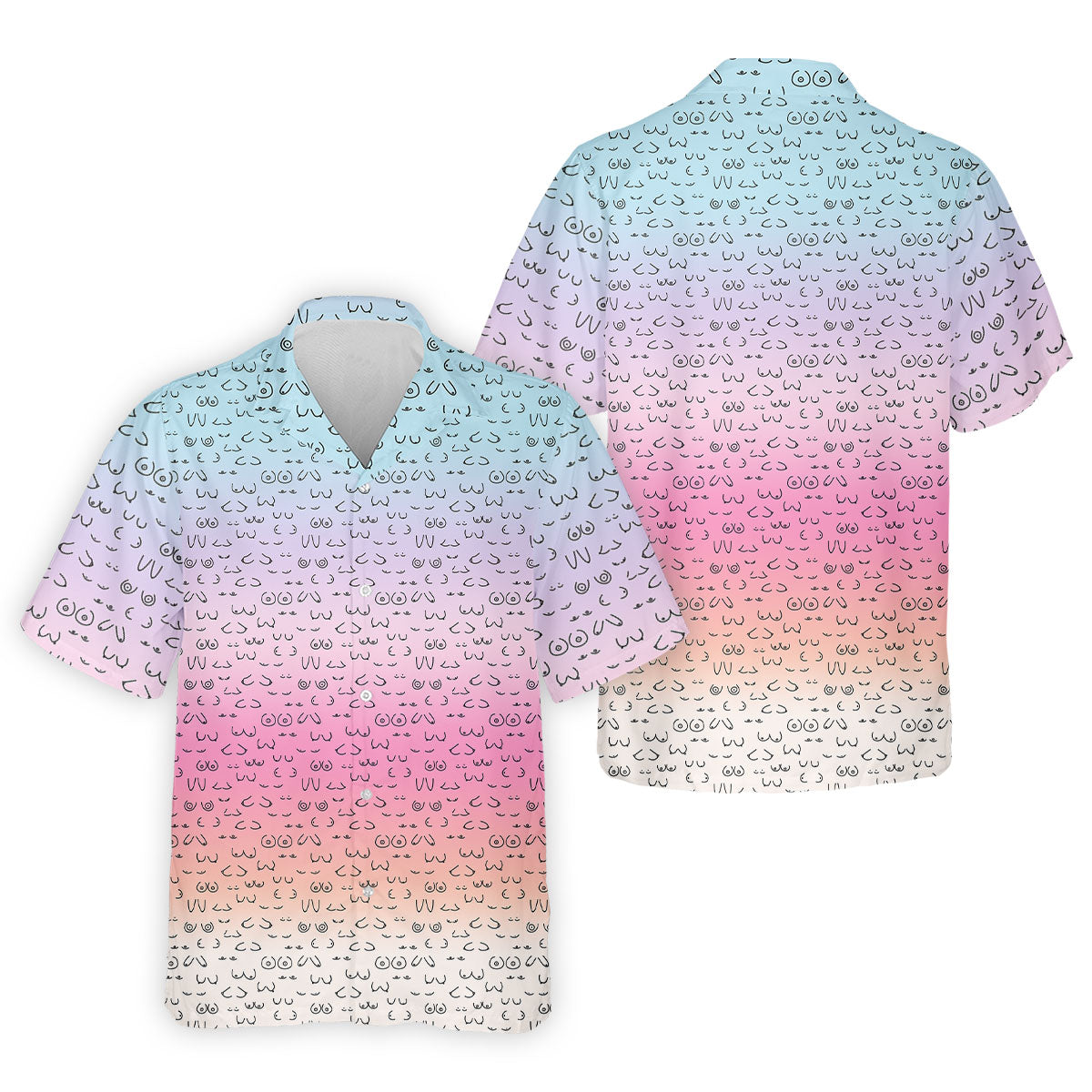 Funny Adult Humor Ombre Golf Shirt, Fun Men's Golf Polos, Polo ShirtFor Men, Golf Gift For Him