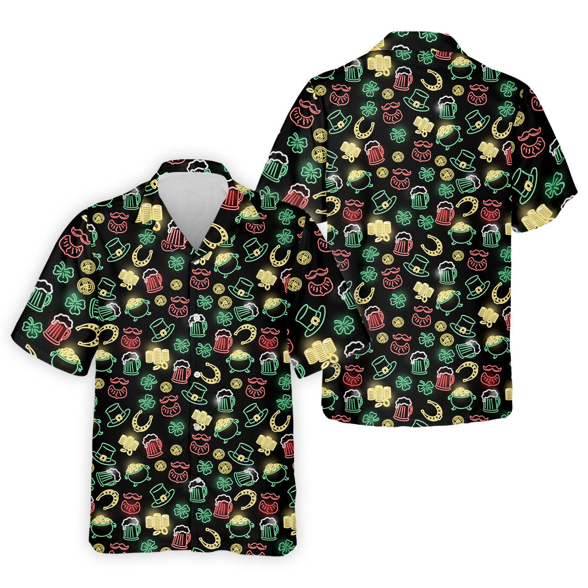 Leprechaun Hats Gold Coins Pot St Patrick's Day Shamrock Golf Shirt, Polo ShirtFor Men, Golf Shirts For Men
