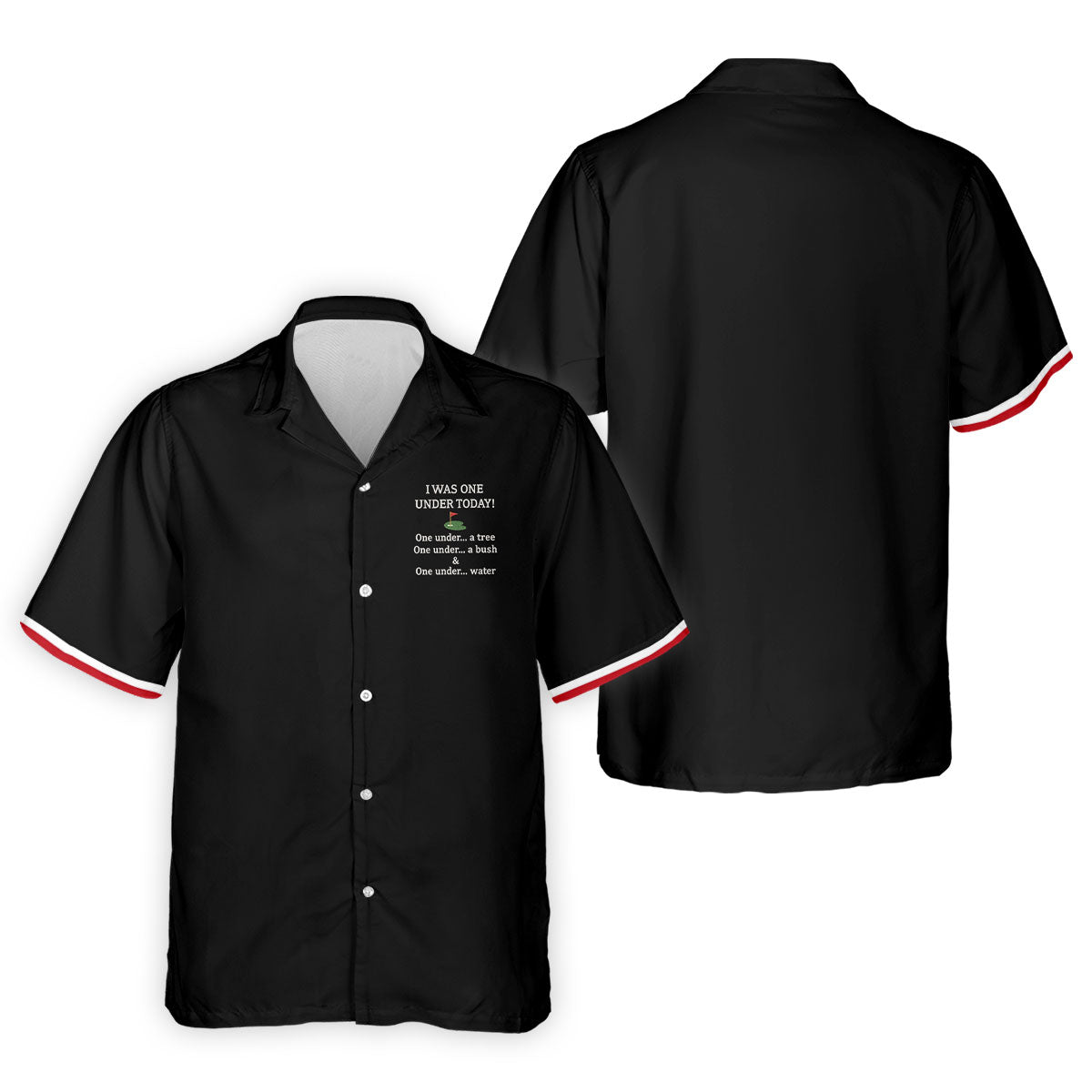 I Was One Under Today Black Golf Shirt, Funny Golf Shirt, Golf Shirts For Men, Polo Shirtor Men