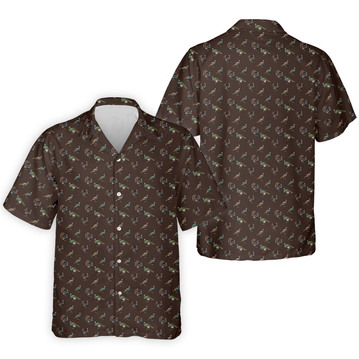 Turkey Hunting Seamless Pattern Funny Golf Shirts, Father's Day Golf Shirt, Golf Gift For Dad