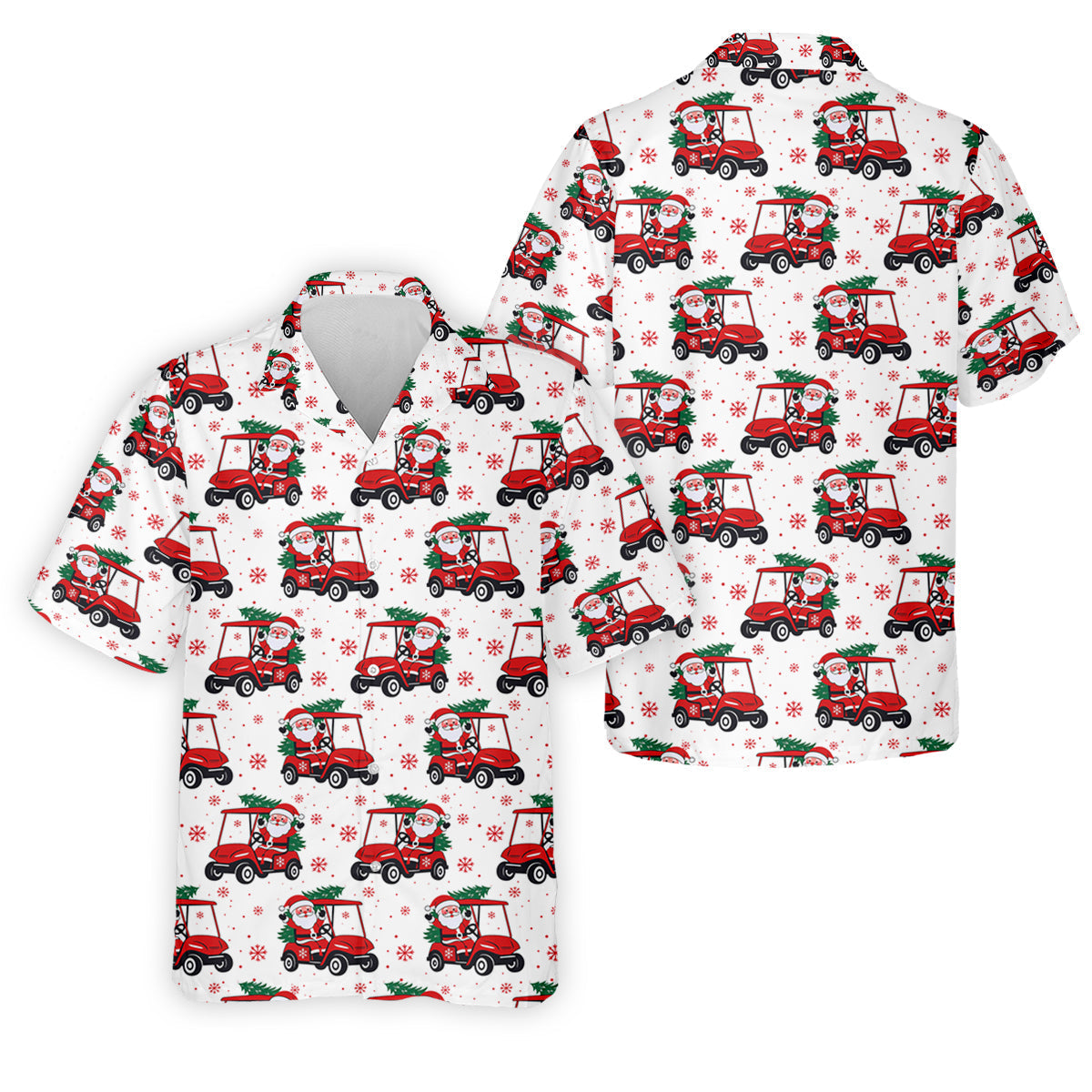 Santa Claus Golf Cart Fun Golf Shirts For Men, Christmas Golf Shirt, Polo Shirtor Men, Golf Gift For Men