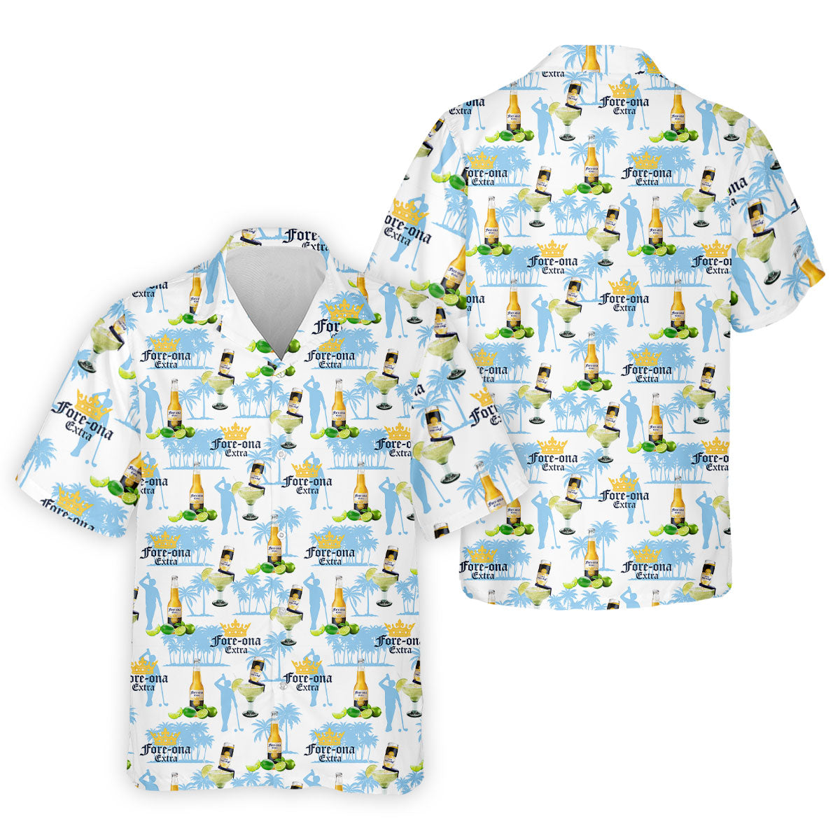 Fore-ona Extra Find Your Fairway Golfer Beer Men's Funny Golf Shirts, Golf Shirts For Men