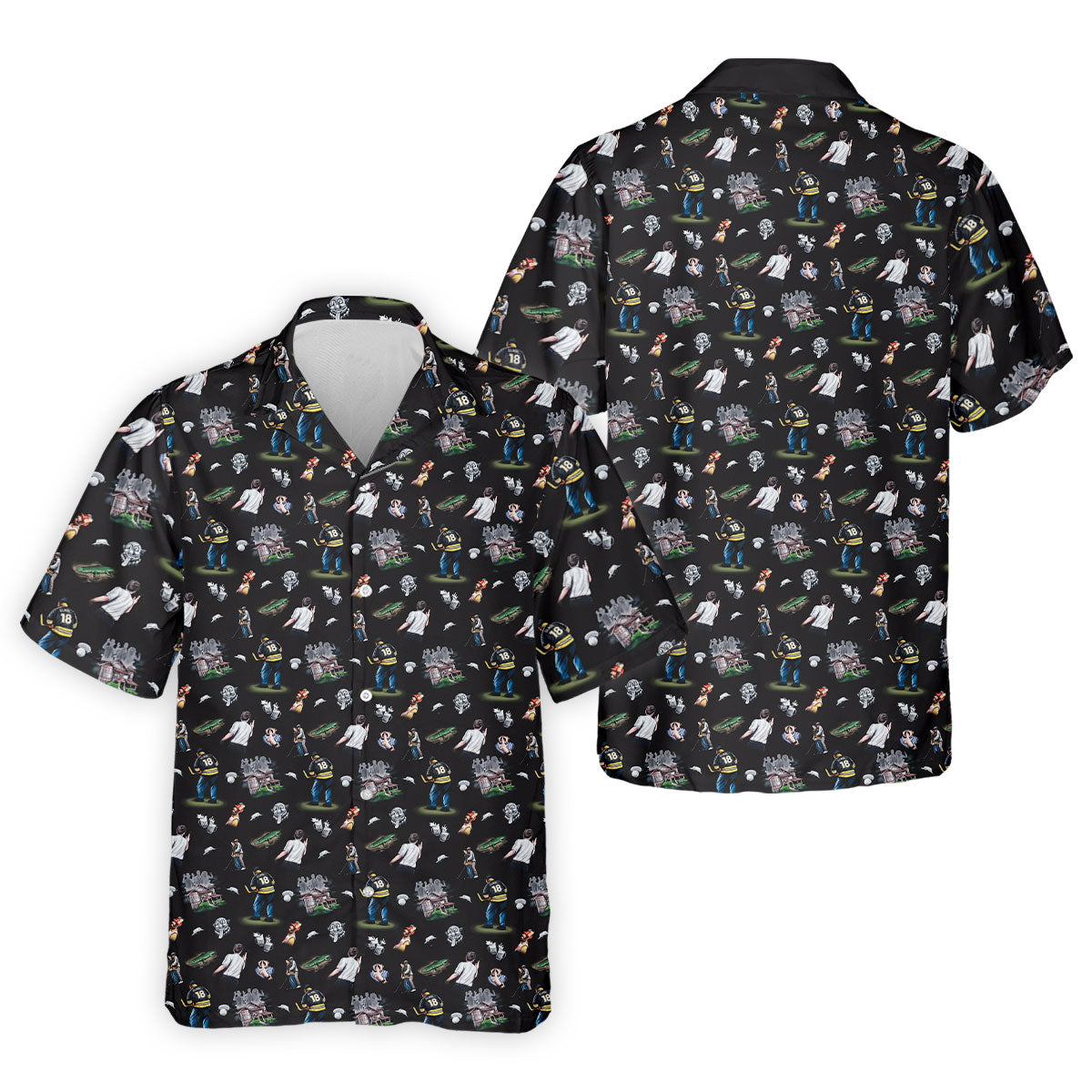 30th Anniversary Sport Movie Character Iconic Moments Black Golf Shirt, Men's Funny Golf Shirts, Golf Shirts For Men
