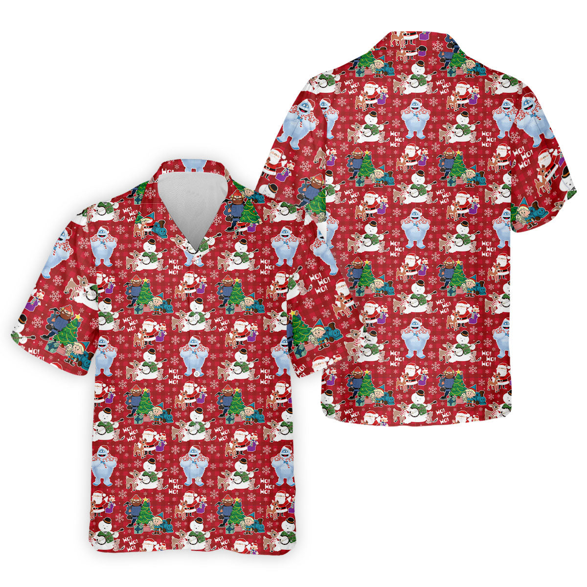 Ho Ho Ho Santa Snowman Men's Golf Polo Shirt Christmas Golf Shirt, Polo ShirtFor Men