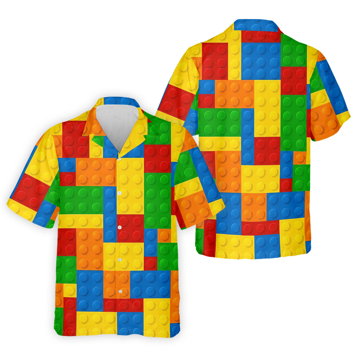 Lego Pattern Colorful Golf Shirt, Golf Tops For Men, Polo ShirtFor Men, Golf Shirts For Men