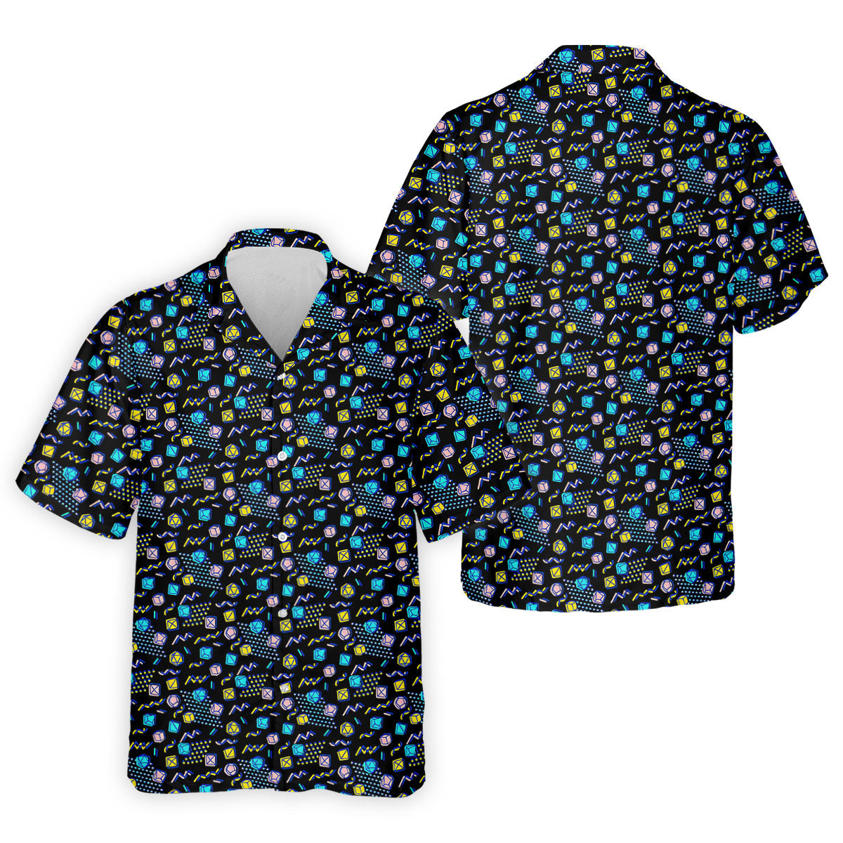 90s Dice Memphis Style Black Golf Shirt, Cute Golf Shirt, Polo ShirtFor Men, Golf Shirts For Men