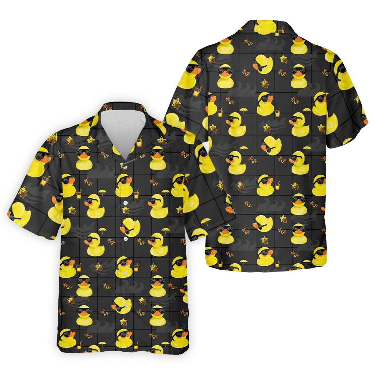 Yellow Rubber Duck Men's Funny Golf Shirts, Black Golf Shirt, Polo ShirtFor Men, Golf Shirts For Men