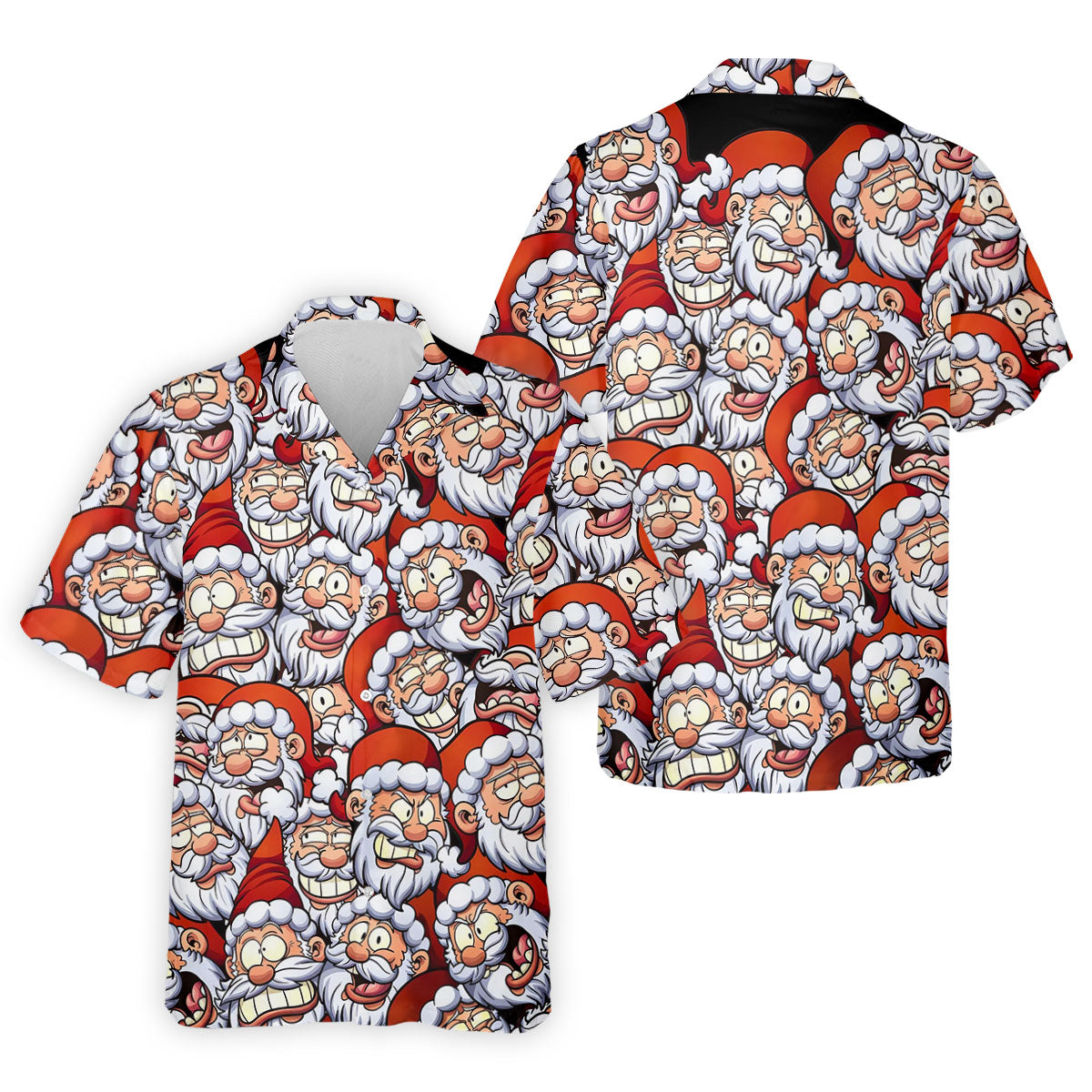 Santa Claus Face Fun Golf Shirts For Men, Christmas Golf Shirt, Polo ShirtFor Men, Golfing Apparel