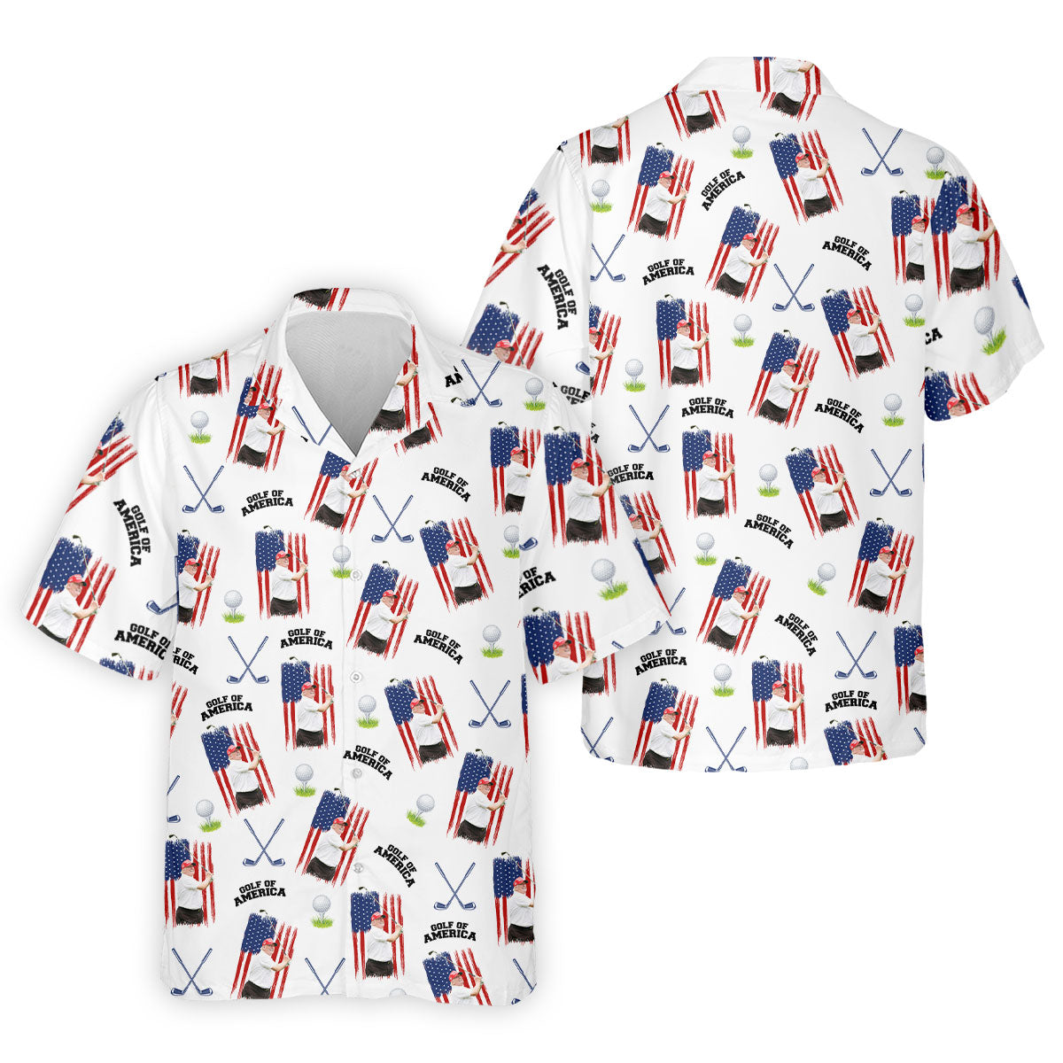 Golf Of America Patriotic Golf Shirt, Men's Funny Golf Shirts, 250 Years 4th Of July Golf Shirts For Men