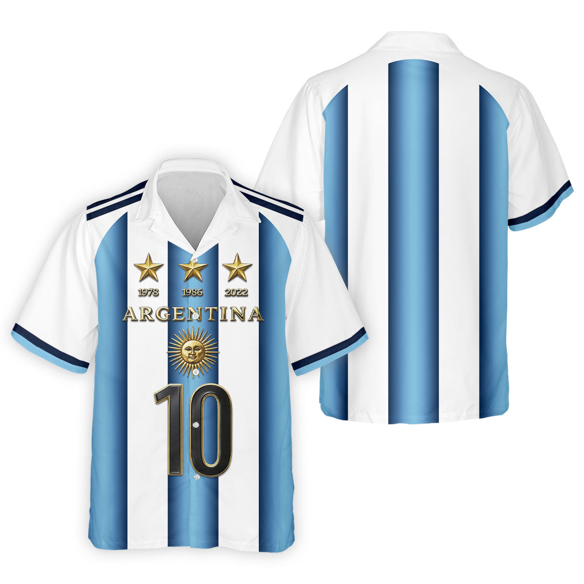 Argentina World Cup Sun Of May Golf Tops For Men, Football Theme Polo Shirtor Men