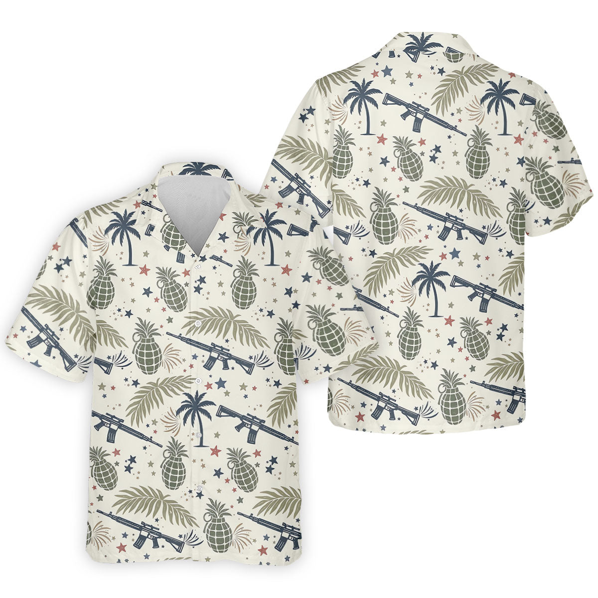 Pineapple Grenade 250 Years Tropical Theme Retro Golf Shirt, Patriotic 4th Of July Polo Shirtor Men