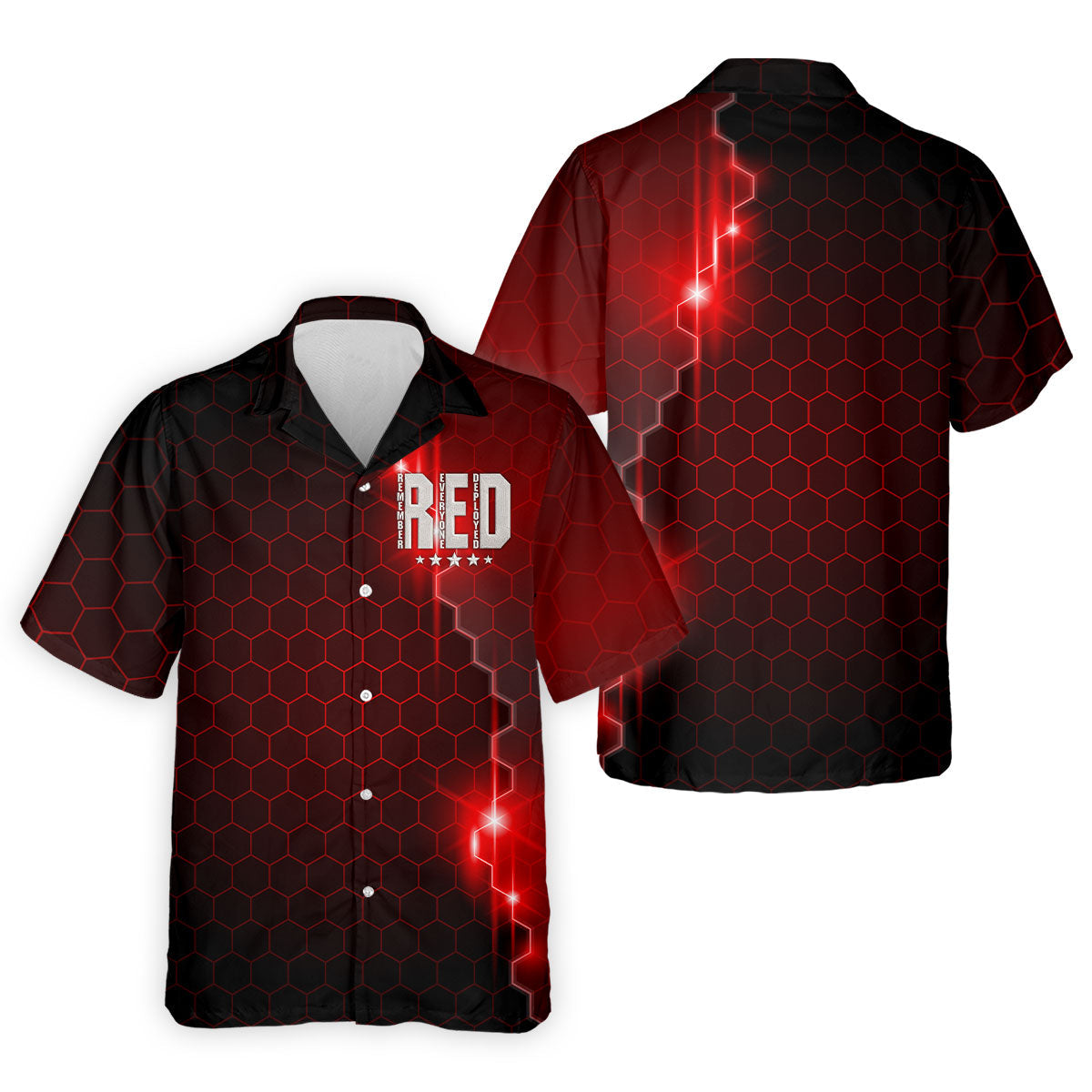 Remember Everyone Deployed Hexagonal Gradient Father's Day Golf Shirt, 250 Years Polo Shirt Men