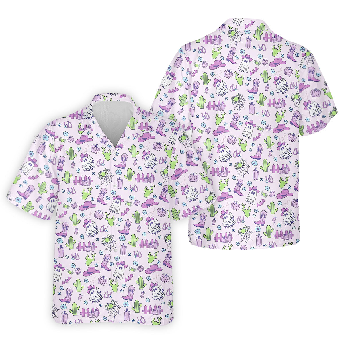 Western Halloween Purple Golf Tops For Men, Fun Golf Shirts For Men, Polo ShirtFor Men
