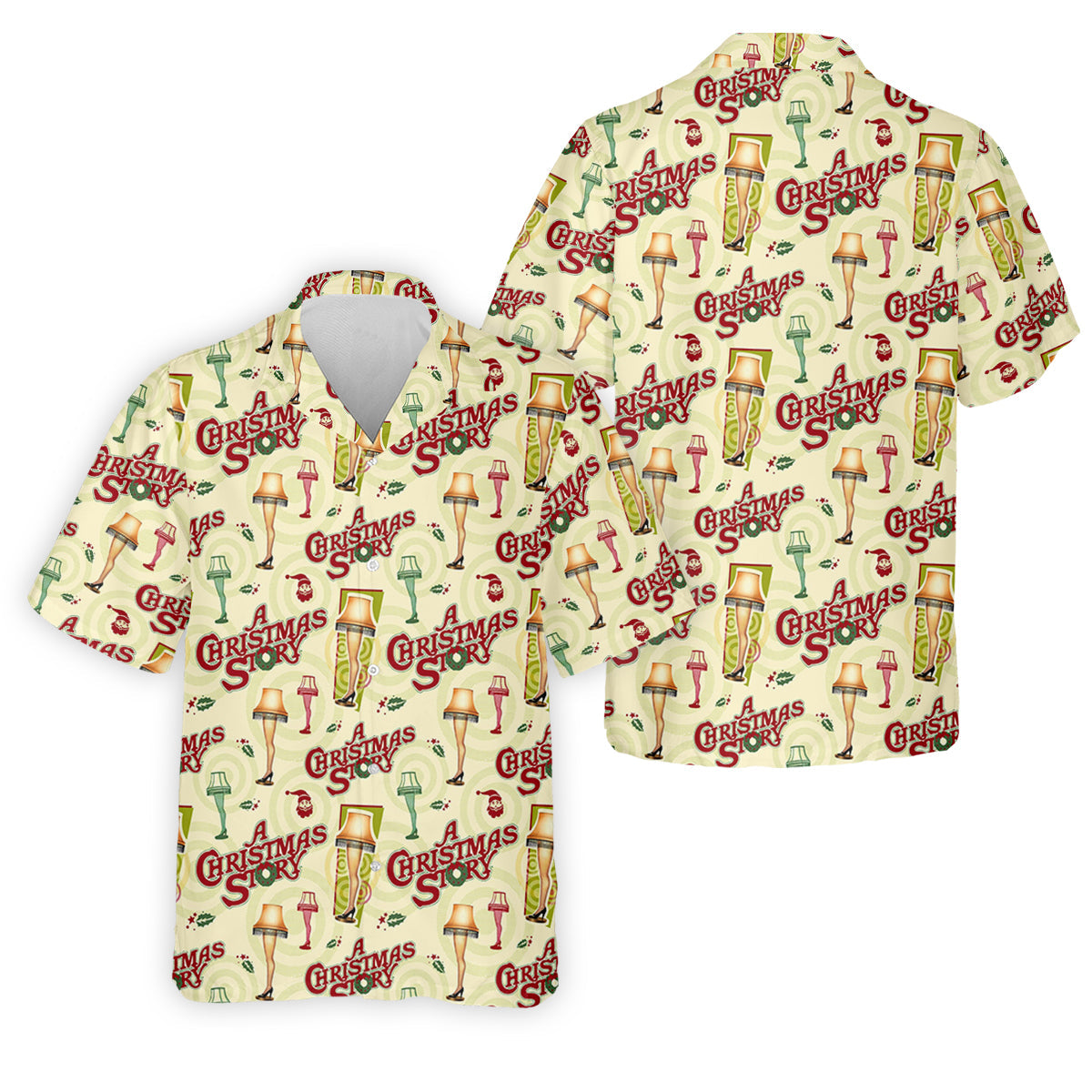Christmas Story Leg Lamp Golf Tops For Men, Fun Golf Shirts For Men, Christmas Golf Shirt, Polo ShirtFor Men