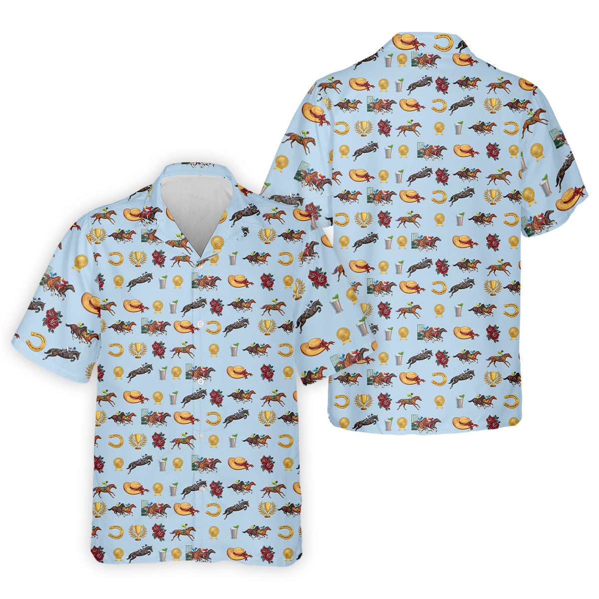 Run For The Roses Horse Ride Racing Golf Tops For Men, Golf Shirts For Men, Polo Shirtor Men
