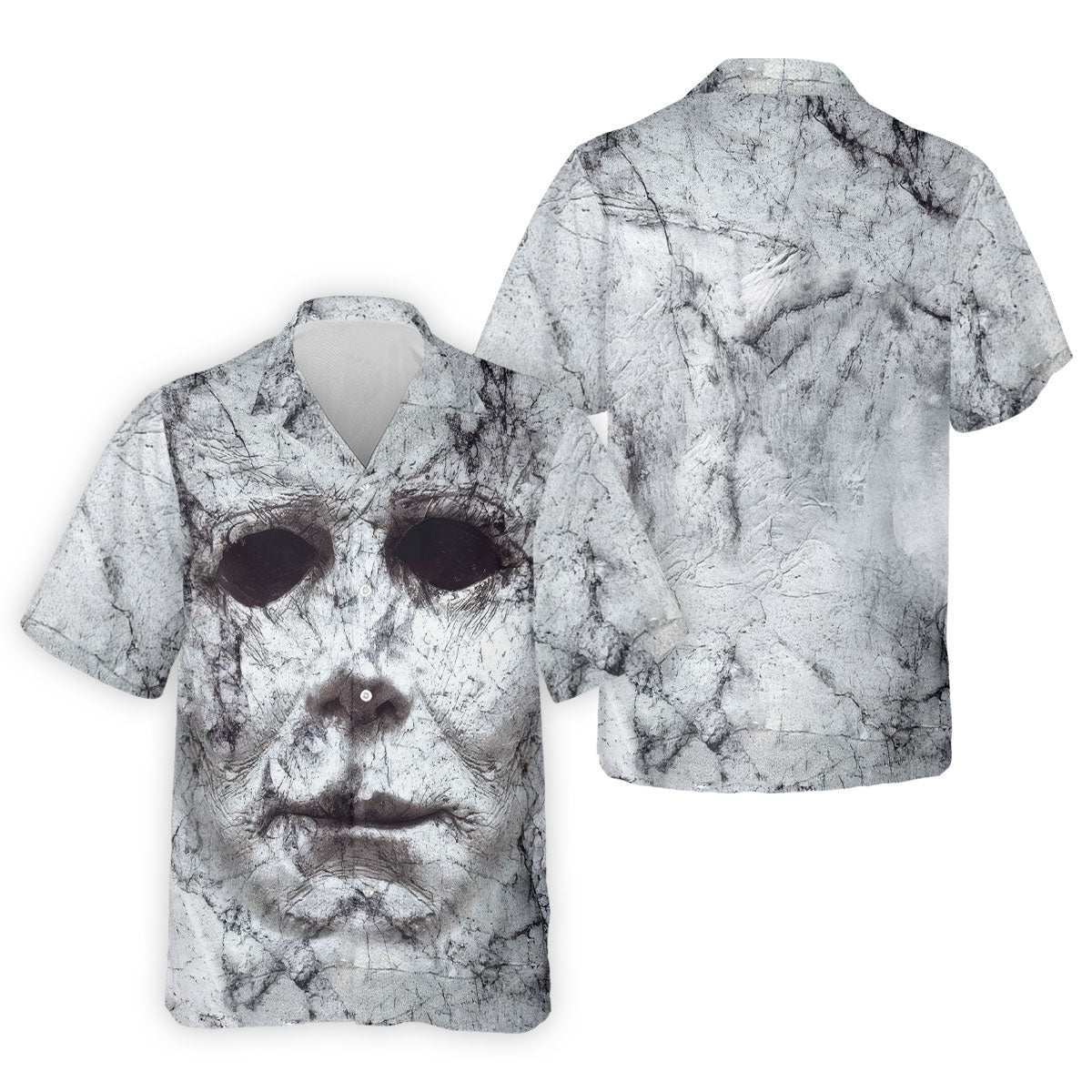 Horror Myer Face Polo ShirtFor Men, Horror Cosplay Golf Tops For Men, Halloween Golf Shirt