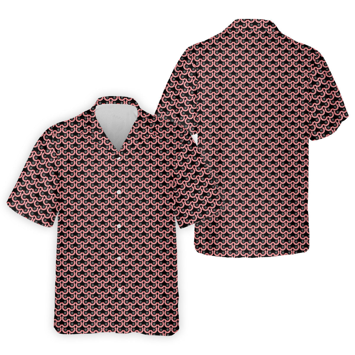 Christmas Snowflake Candy Cane Golf Shirt, Fun Golf Shirts For Men, Golfing Apparel, Golf Shirts For Men