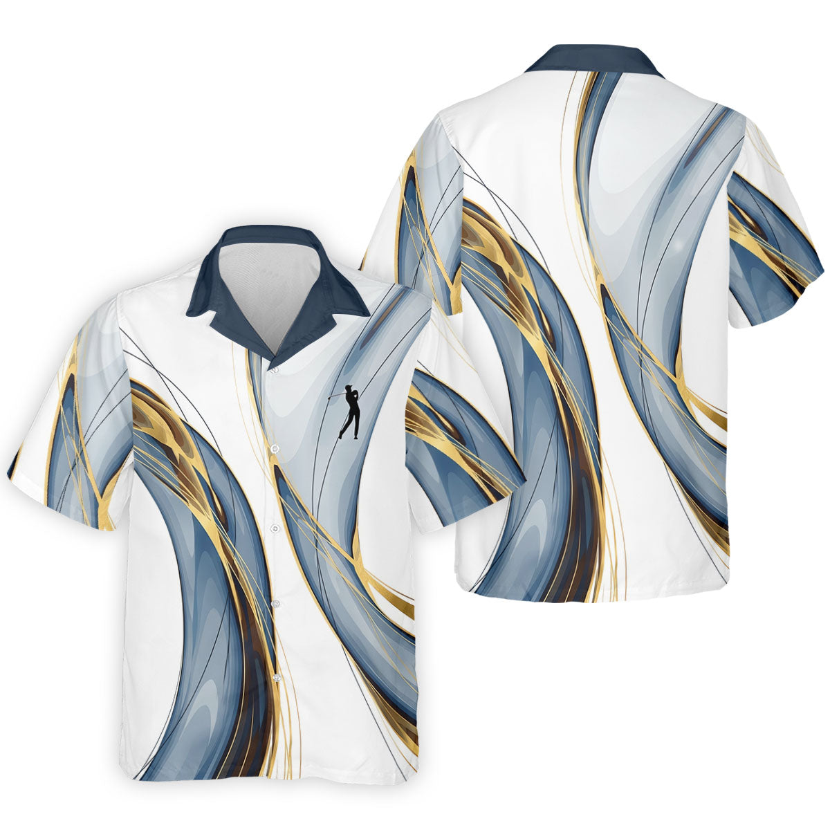 Abstract Line Art Retro Golf Shirt, Golf Shirts For Men, Polo Shirtor Men, Golf Gift For Men