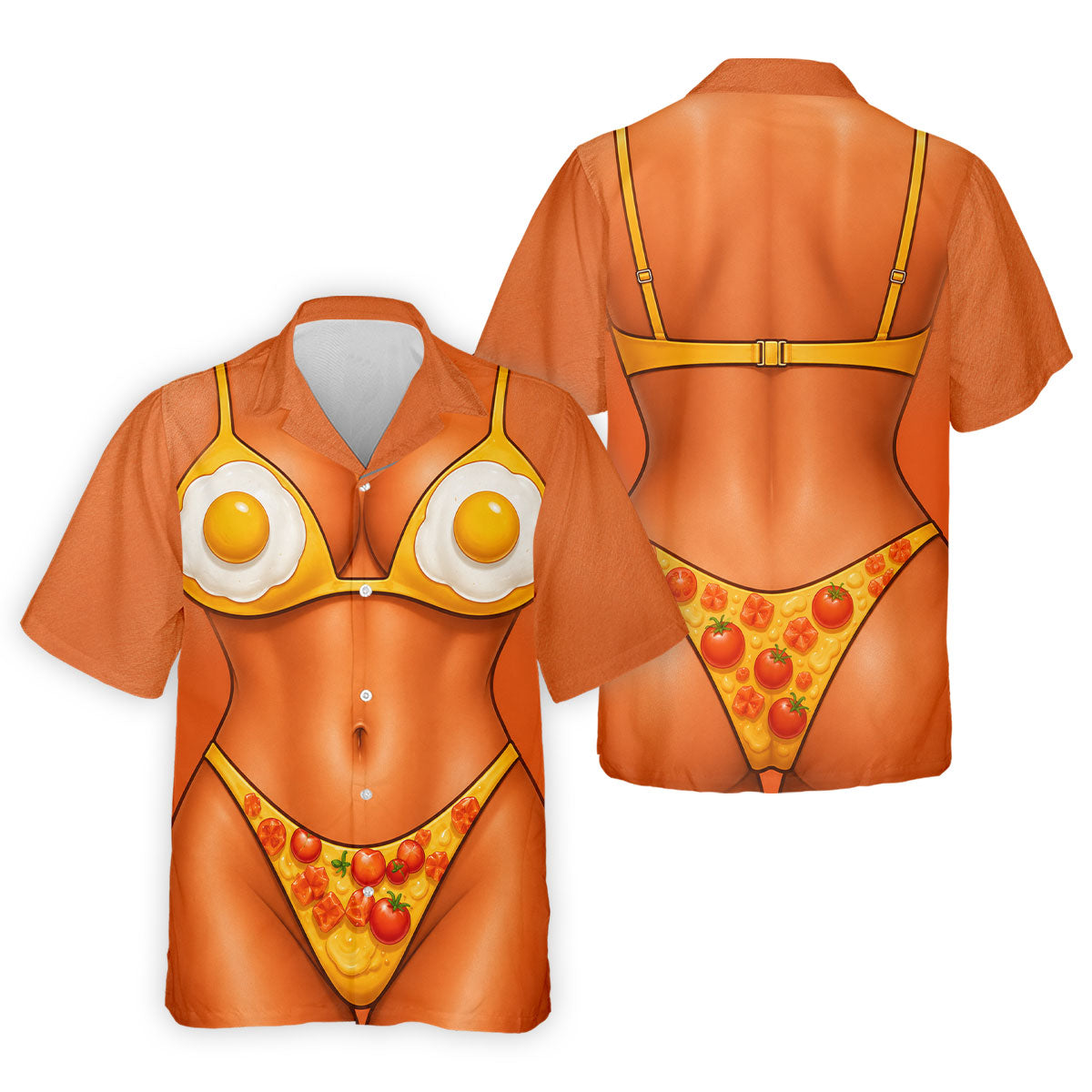 Funny Fried Egg Bikini Body Golf Shirt, Mens Golf Polo, Polo Shirts For Men, Printed Golf Shirts