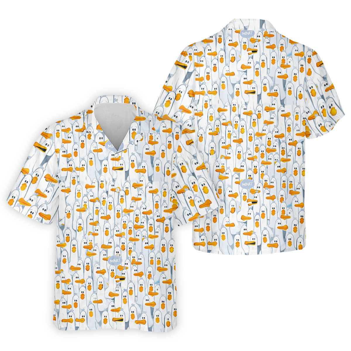Mine Mine Mine Golf Shirt, Funny Seagull Beach Pattern, Golf Shirt For Men
