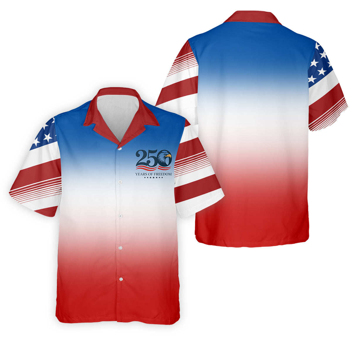 250 Years Of Freedom Eagle America Flag Golf Tops For Men, 250th Anniversary Golf Shirts For Men