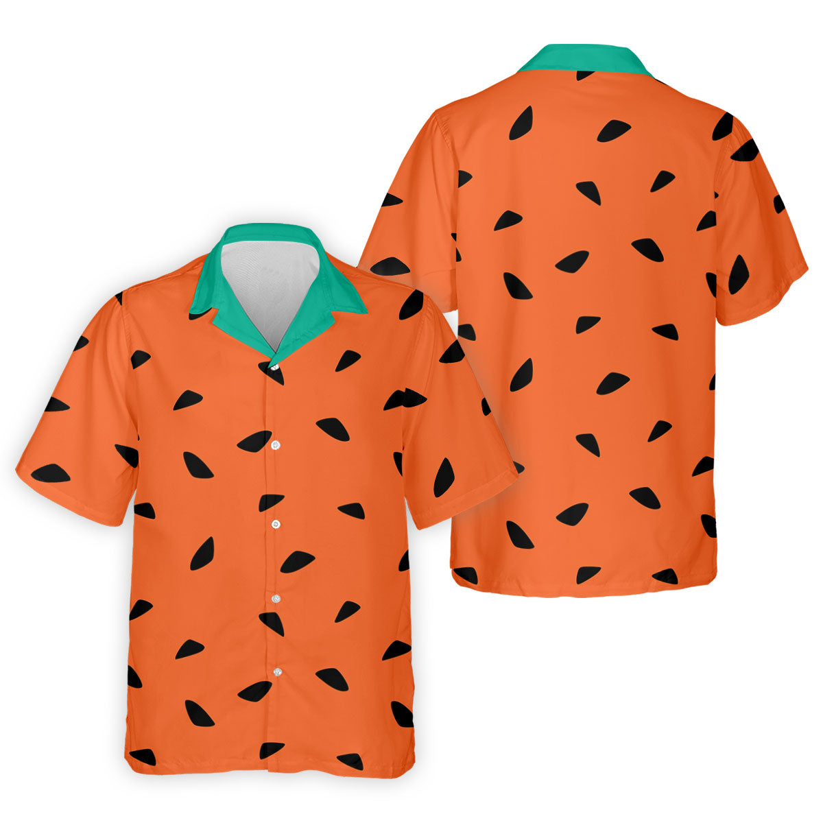Watermelon Slice Polo Shirt, Orange Summer Design, Golf Shirts For Men