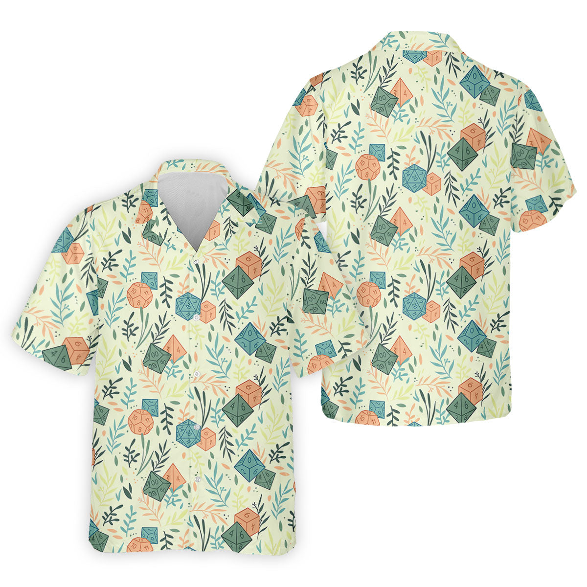 Polyhedral Dice Dragon Game Tropical Vibe Golf Tops For Men, Polo ShirtFor Men, Golf Shirts For Men