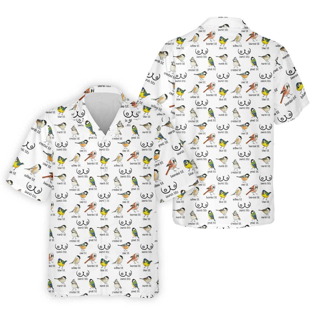 Funny Birds Adult Humor Men's Golf Shirts, Men's Funny Golf Shirts, Polo Shirt Men