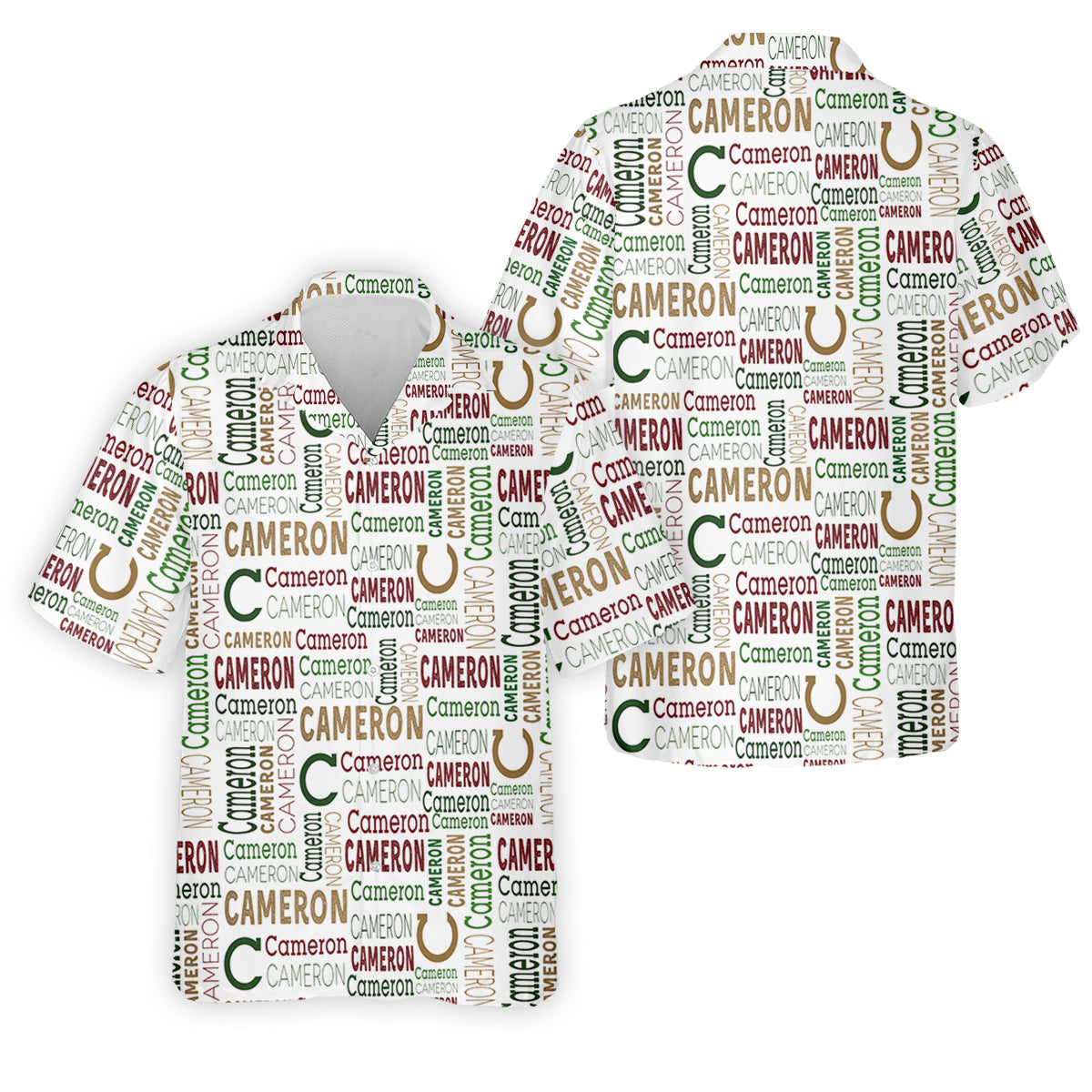 Cameron Pattern Christmas Golf Tops For Men, Christmas Golf Shirt, Men Golf Apparel