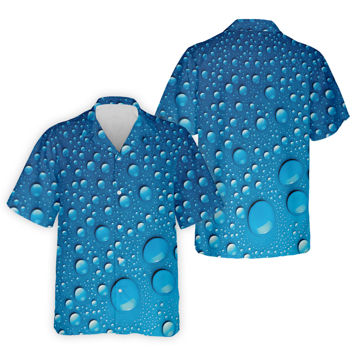 Rain Drops Blue Golf Shirt, Golf Tops For Men, Golf Shirts For Men, Polo Shirt Men