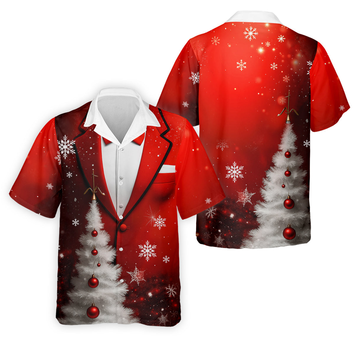 Snow Pine Tree Black And Red Christmas Men's Golf Polo Shirtristmas Golf Shirt, Golf Gift For Men