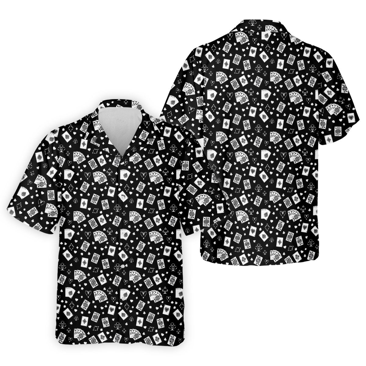 Casino Cards Black Golf Shirt, Golf Tops For Men, Men's Funny Golf Shirts, Golf Shirts For Men
