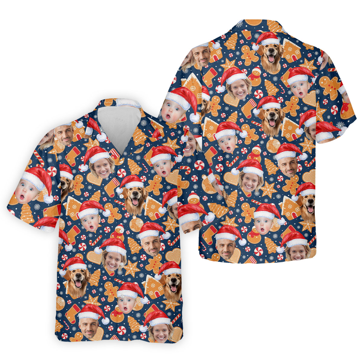 Custom Christmas Sweets Navy Golf Shirt, Christmas Golf Shirt, Polo ShirtFor Men, Golf Gift For Men