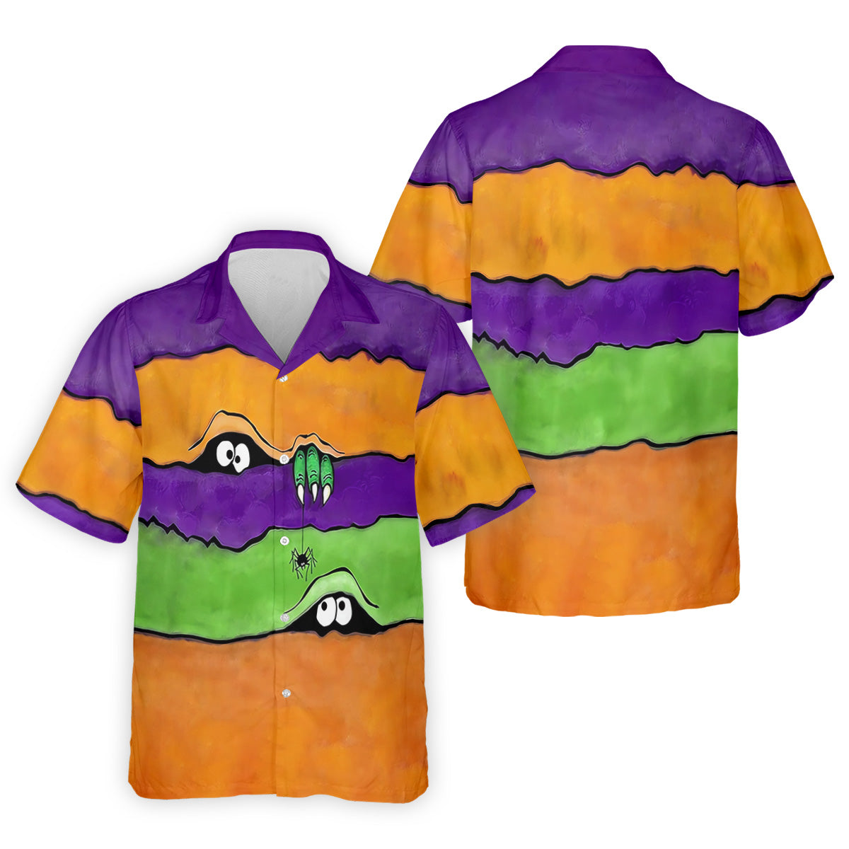 Funny Halloween Peeping Eyes Polo ShirtFor Men, Golf Tops For Men, Halloween Golf Shirt