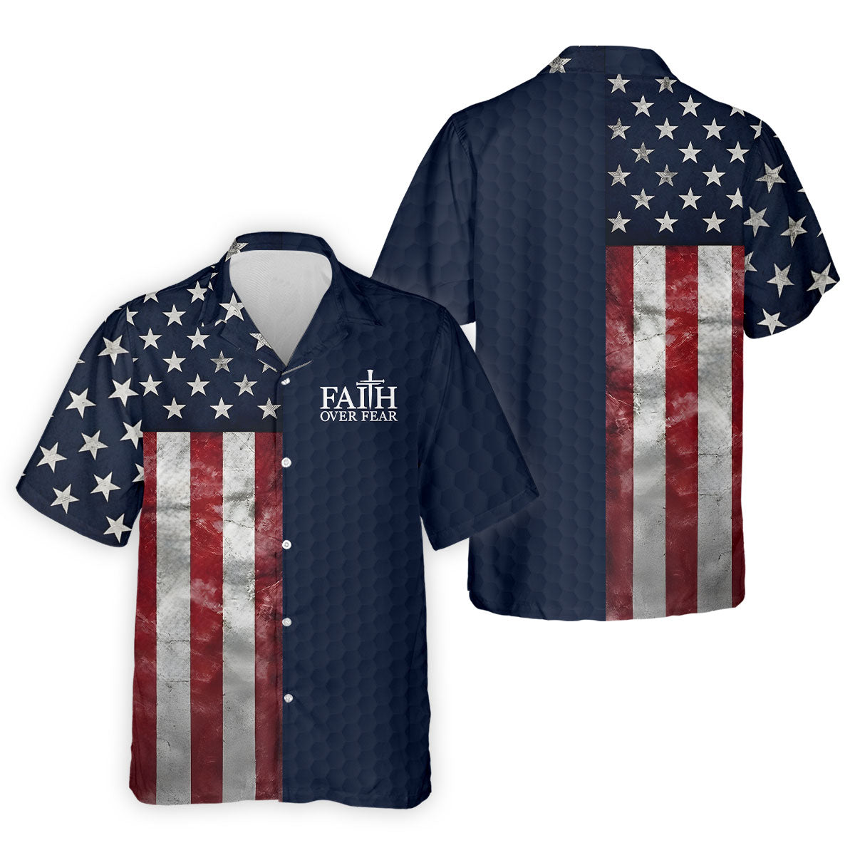 Faith Over Fear Patriotic Golf Shirt, 4th Of July Golf Shirt, 250 Celebration Golf Shirts For Men