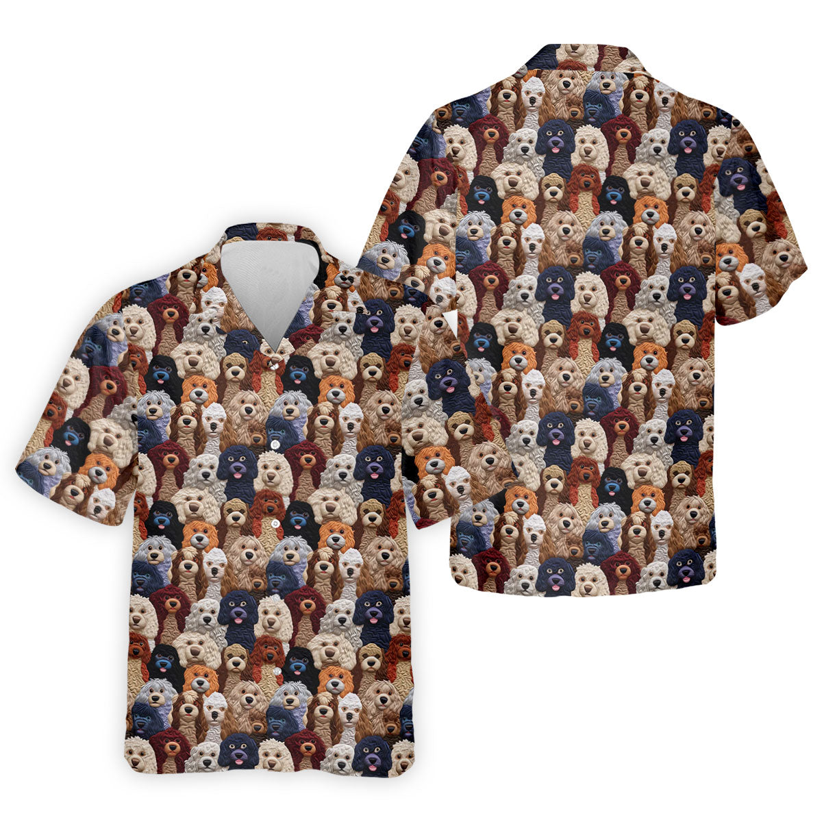 Cartoon Poodle Dog Men's Golf Polo Shirtfts For Dog Lovers, Polo ShirtFor Men