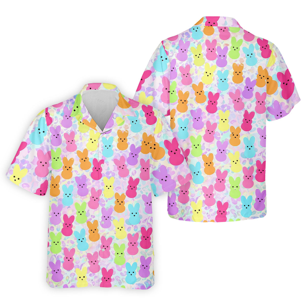 Pastel Easter Peeps Golf Shirts For Men, Cute Golf Outfit, Men's Funny Golf Shirts, Polo Shirt Men