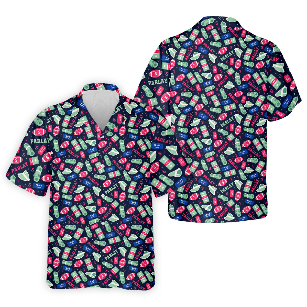 Funny Sports Betting Parlay Hawaiian Golf Shirt, Mens Golf Polo, Printed Golf Shirts