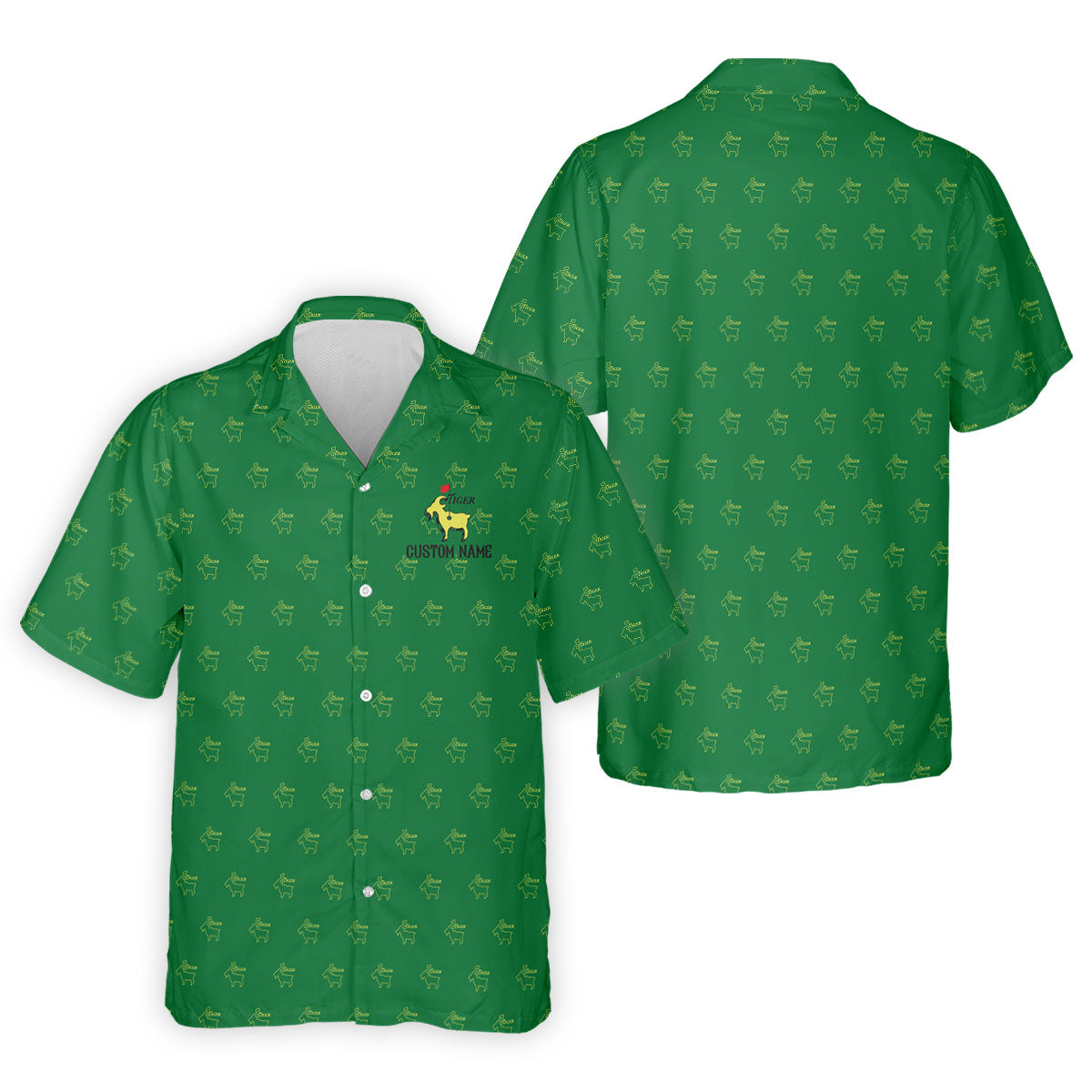 Tiger Goat Golf Tournament Golf Shirt, Golf Tops For Men, Golf Shirts For Men