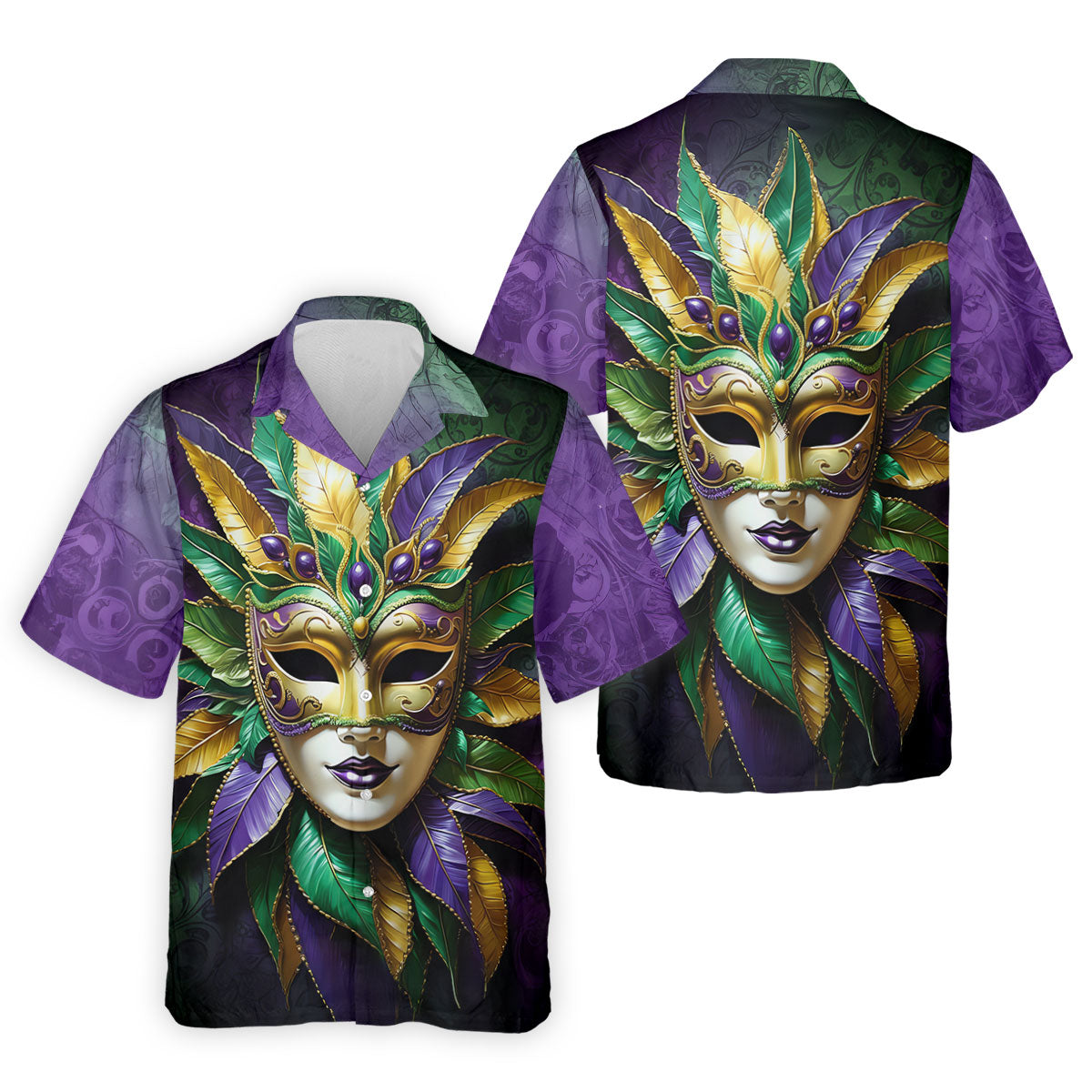 Mardi Gras Festival Mask All Over Print Golf Tops For Men, Polo ShirtFor Men, Golf Shirts For Men